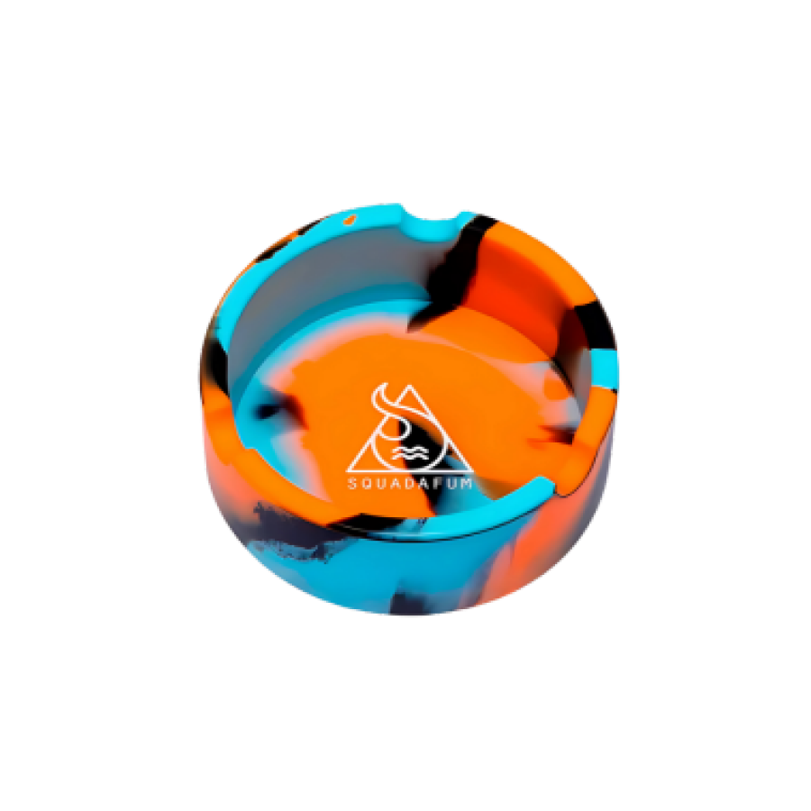 SQUADAFUM CINZEIRO SILICONE REDONDO - LARANJA