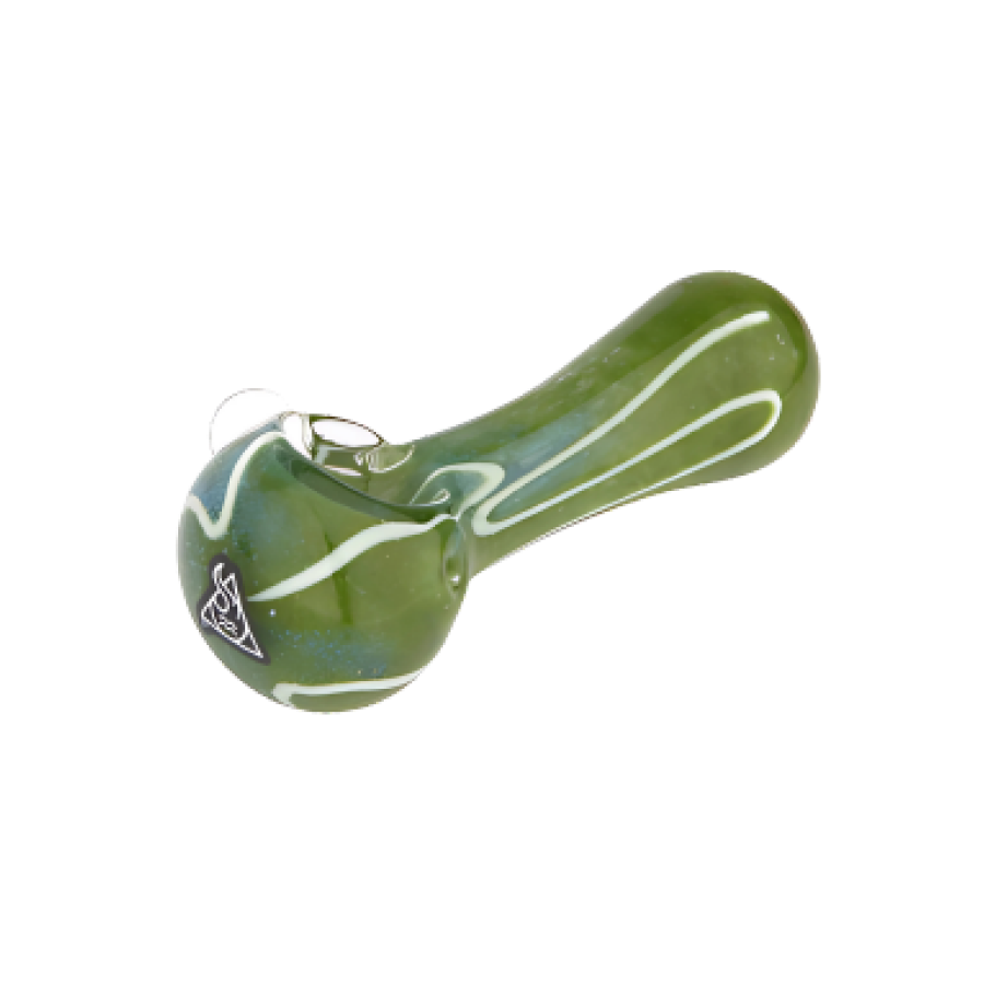 SQUADAFUM GLASS PIPE SPOON OUTSIDE - VERDE