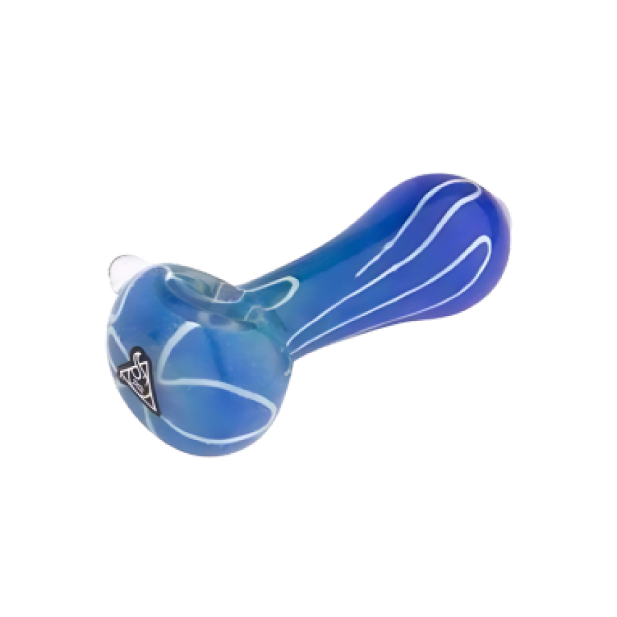 SQUADAFUM GLASS PIPE SPOON OUTSIDE - AZUL