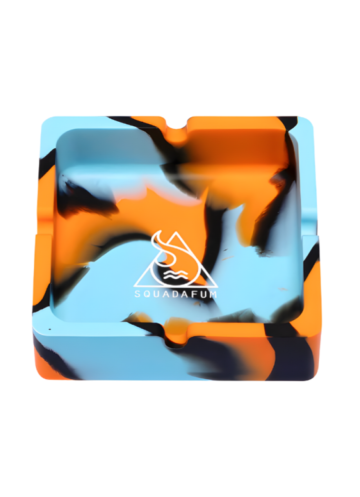 SQUADAFUM CINZEIRO SILICONE QUADRADO - LARANJA