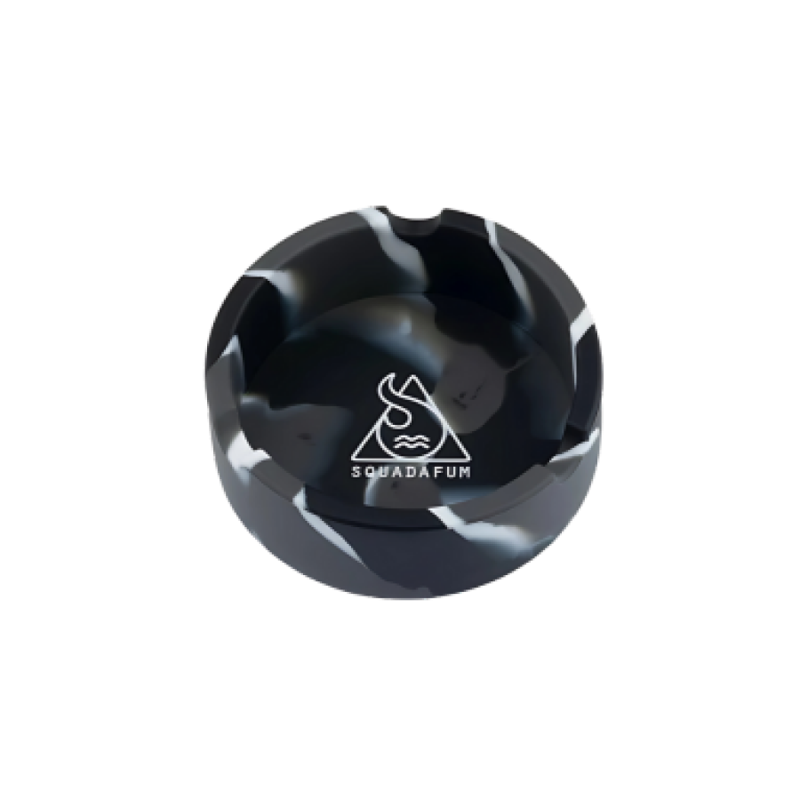 SQUADAFUM CINZEIRO SILICONE REDONDO - MIX BRANCO CINZA E PRETO