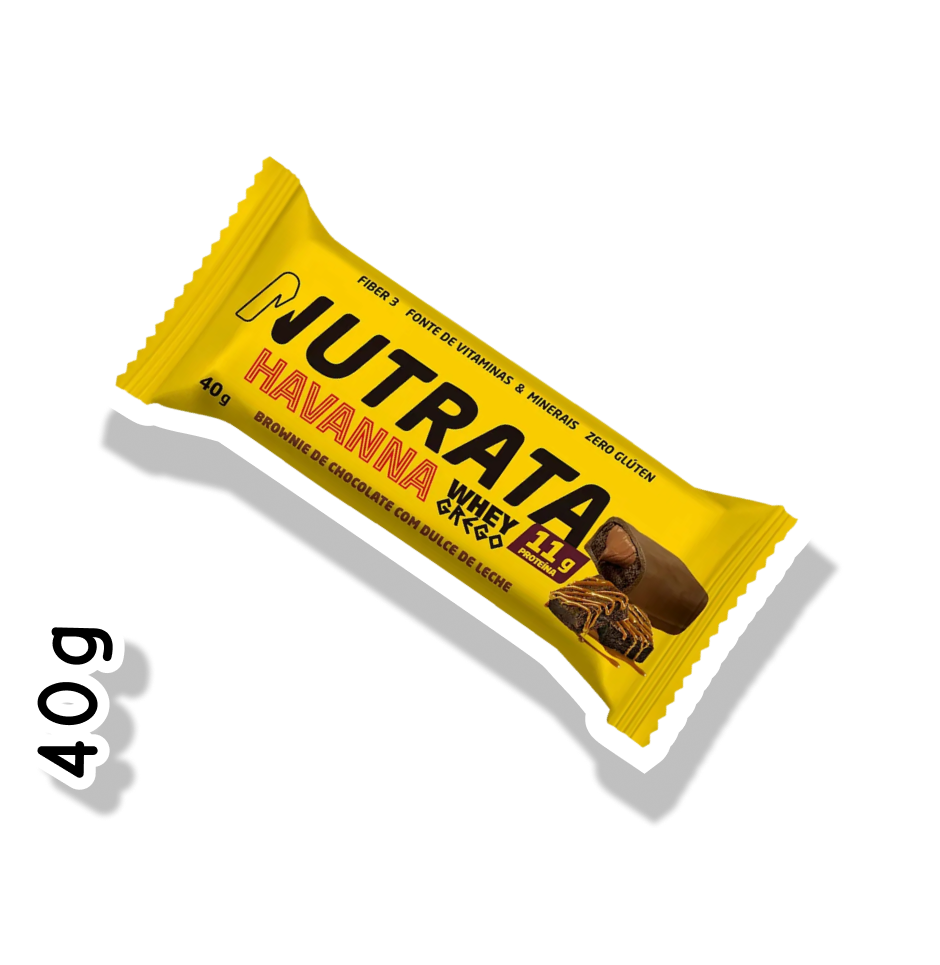 NUTRATA BARRA 40G - BROWNIE DE CHOCOLATE COM DULCE DE LECHE