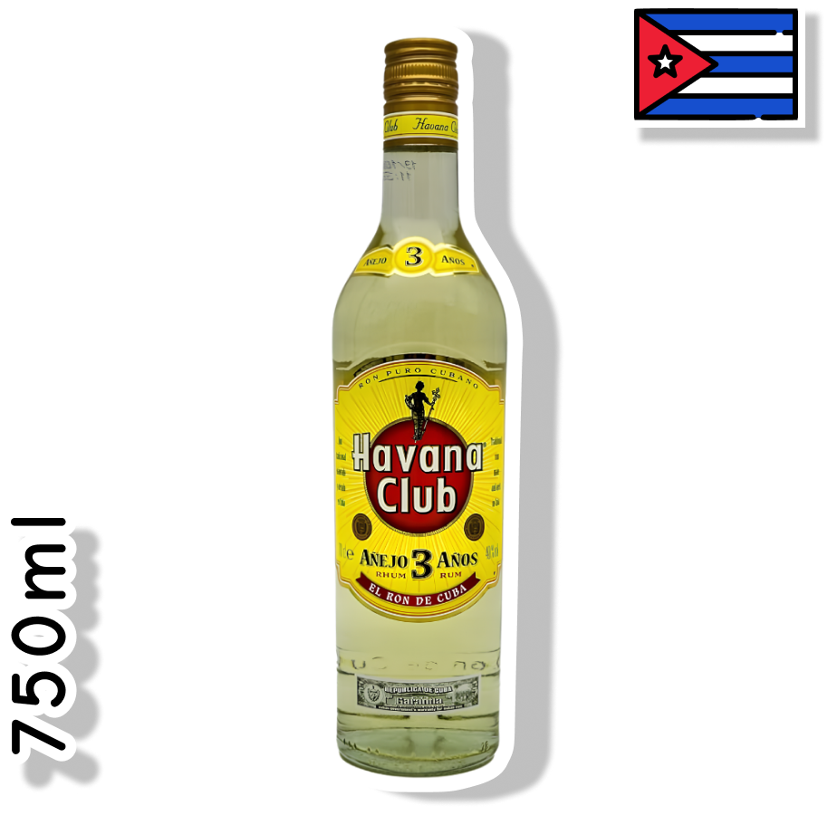 HAVANA CLUB GARRAFA 750ML - 3y