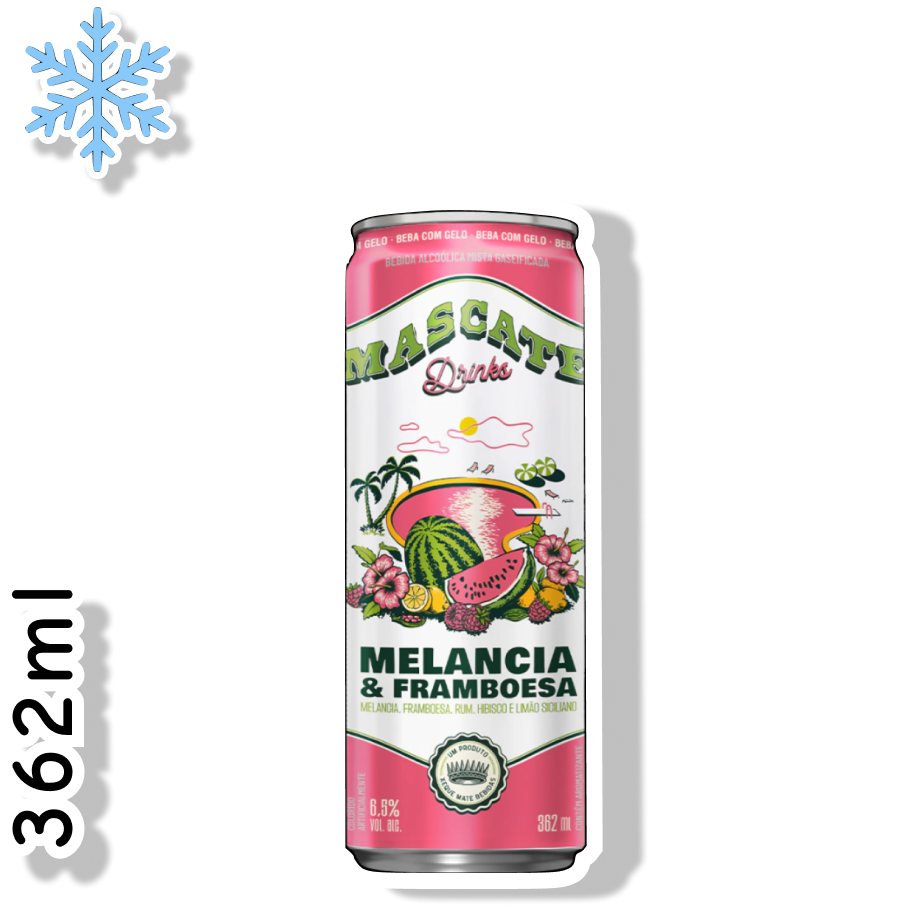 MASCATE LATA 362ML - MELANCIA  & FRAMBOESA