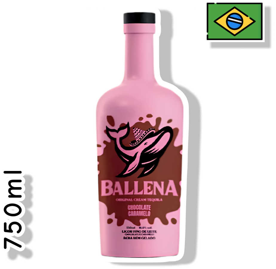 BALLENA GARRAFA 750ML - CHOCOLATE CARAMELO COM TEQUILA