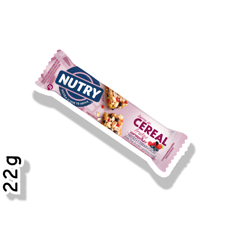 NUTRY BARRINHA DE CEREAL 22G - FRUTAS VERMELHAS