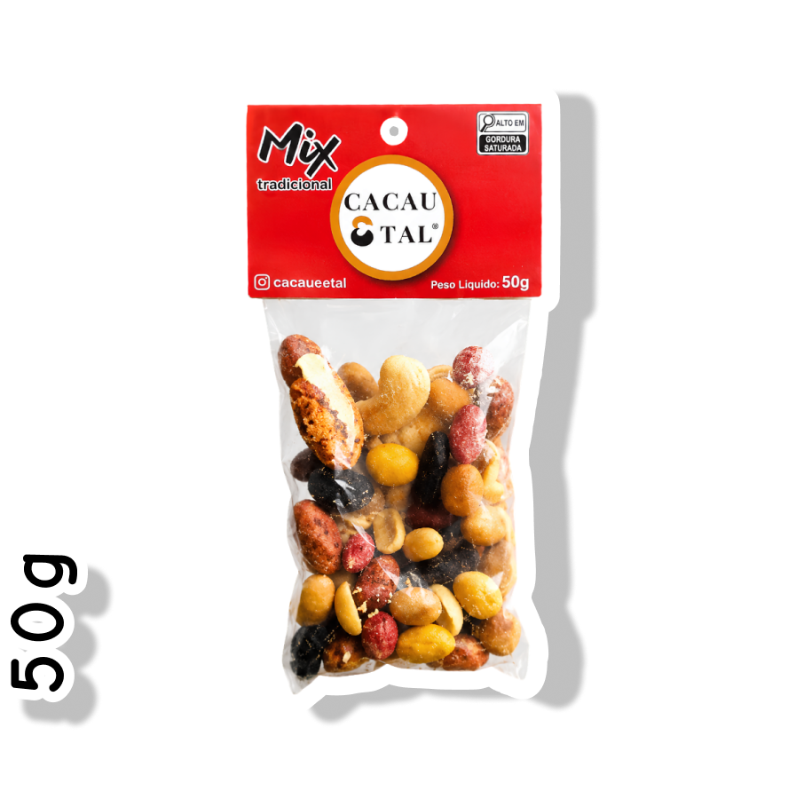 CACAU E TAL PACOTE 50G - MIX DE CASTANHAS 