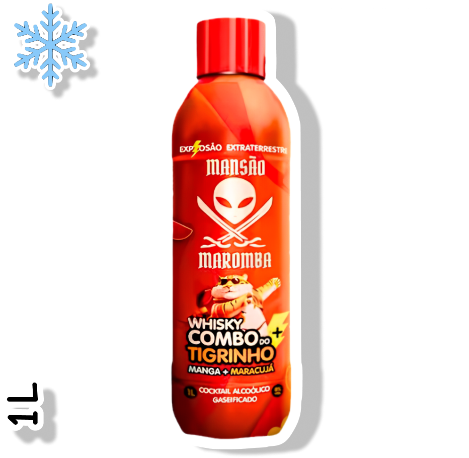 MANSÃO MAROMBA WHISKY COMBO 1L - TIGRINHO MANGA & MARACUJÁ