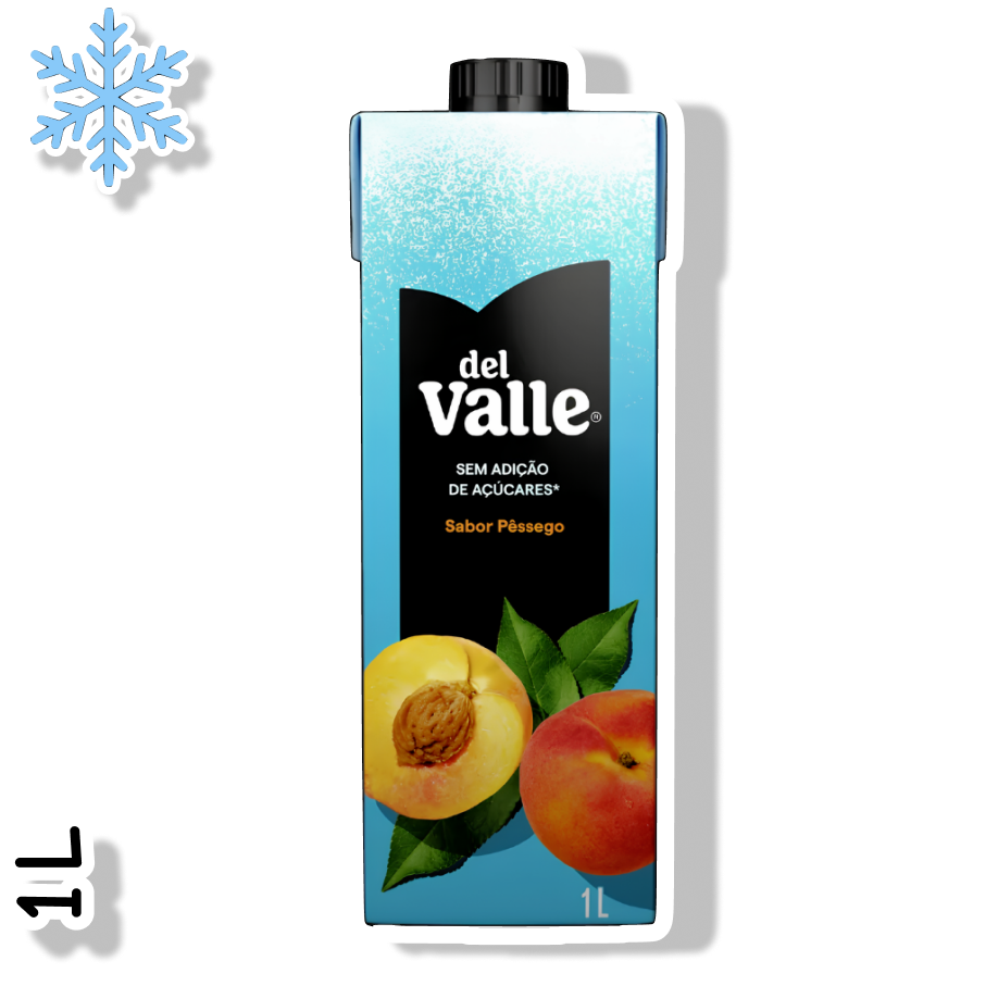 DEL VALLE CAIXA 1L - PÊSSEGO SEM AÇUCAR