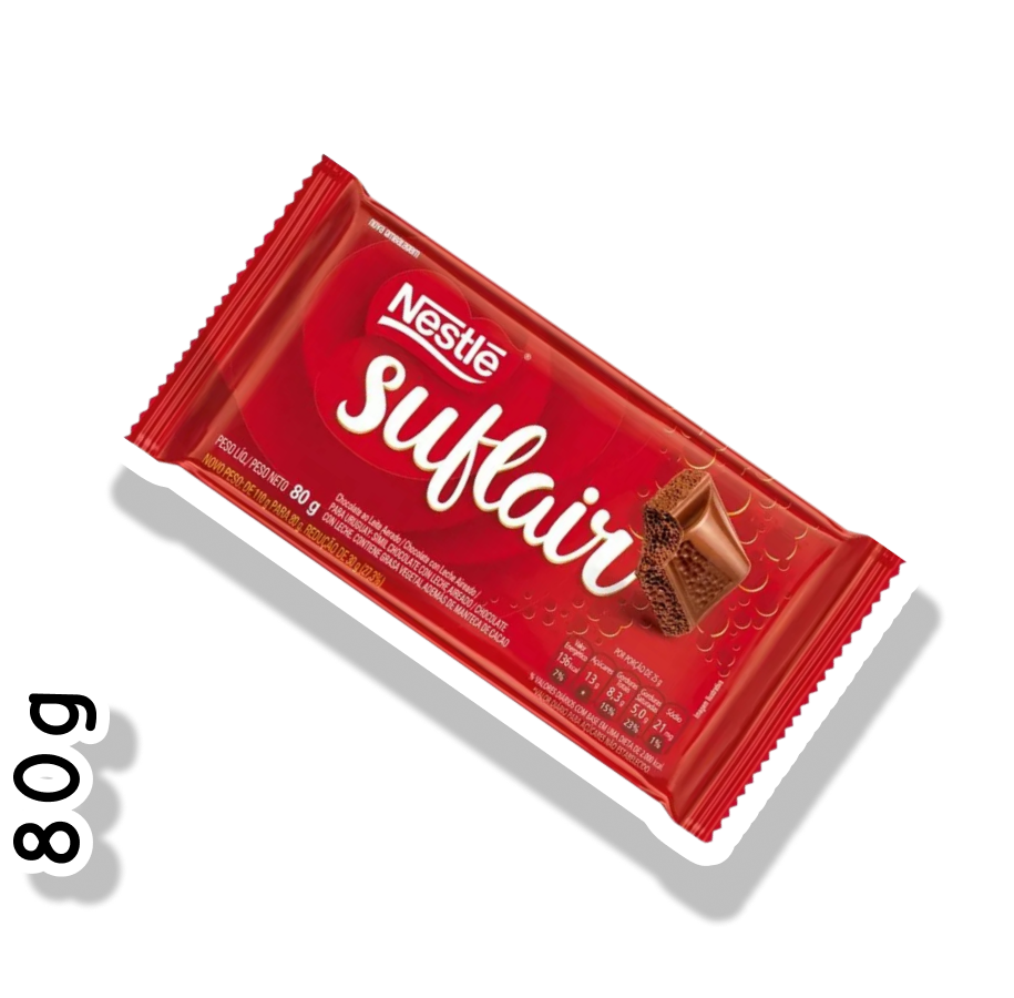 NESTLE BARRA 80G - SUFLAIR CHOCOLATE AO LEITE
