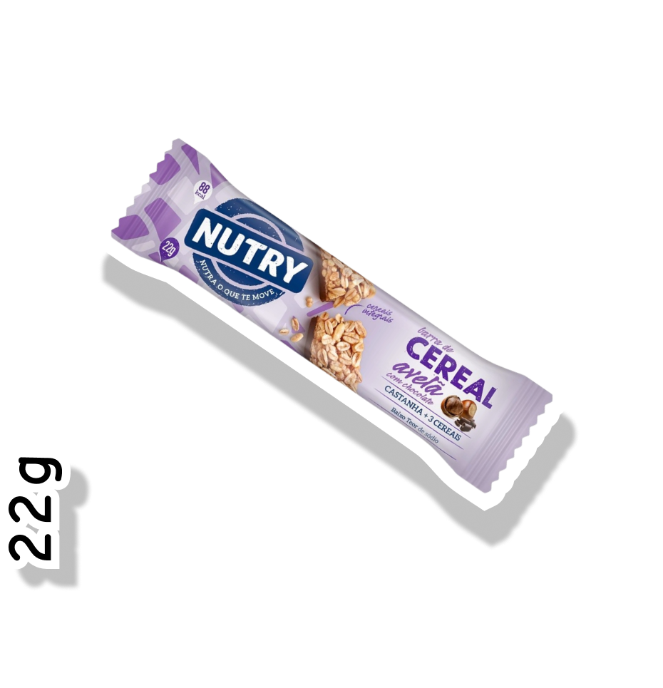 NUTRY BARRINHA DE CEREAL 22G - AVELÃ