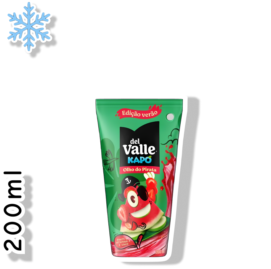 DEL VALLE KAPO 200ML - MORANGO MELANCIA E MAÇÃ