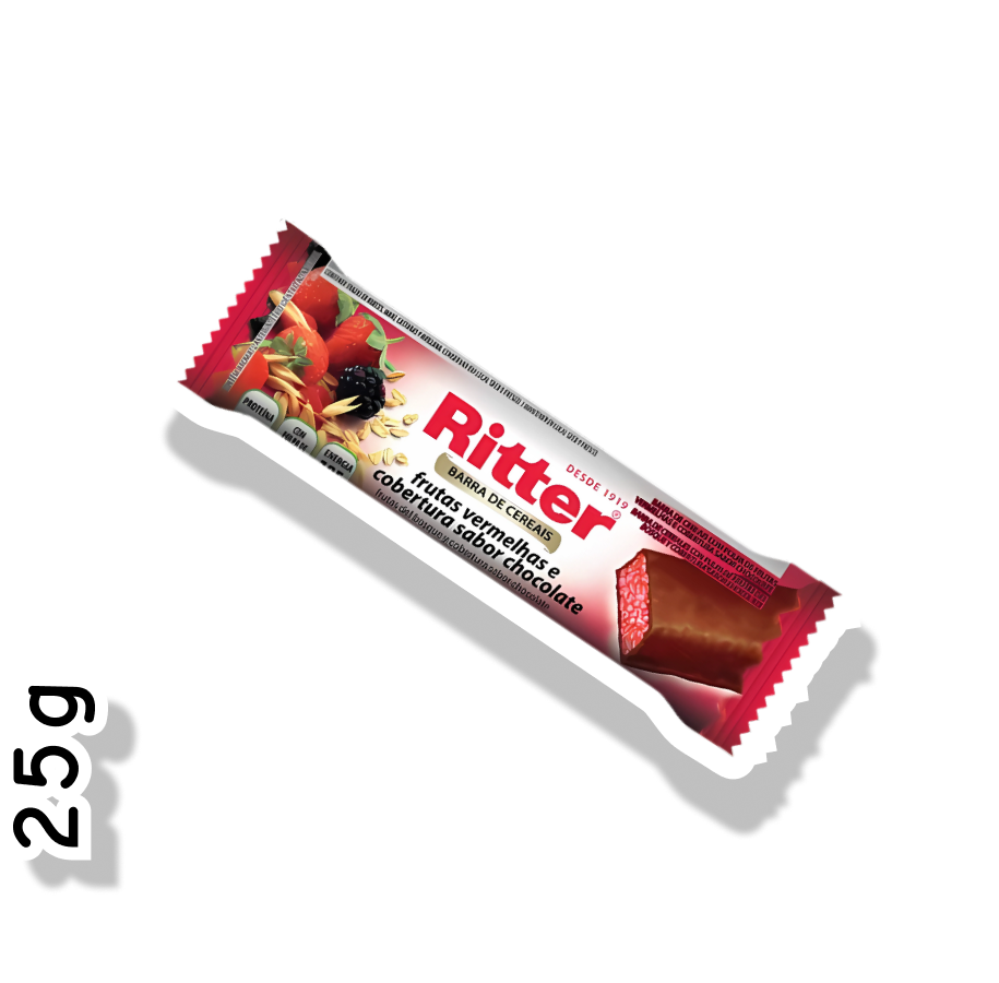 RITTER BARRA DE CEREAL 25G - FRUTAS VERMELHAS E CHOCOLATE
