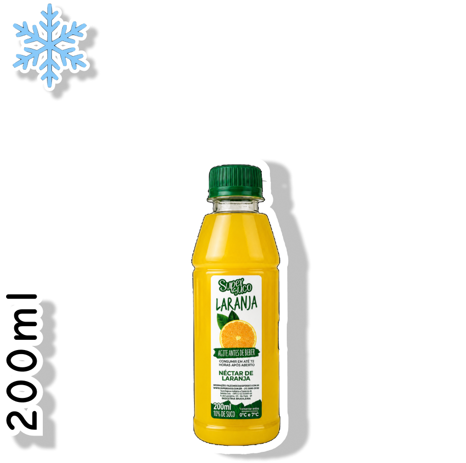 SUPER SUCO GARRAFA 200ML - LARANJA