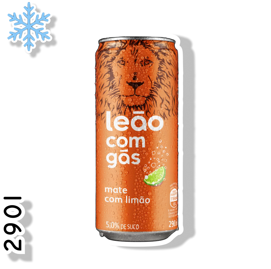 MATTE LEAO COM GÁS LATA 290ML - LIMÃO
