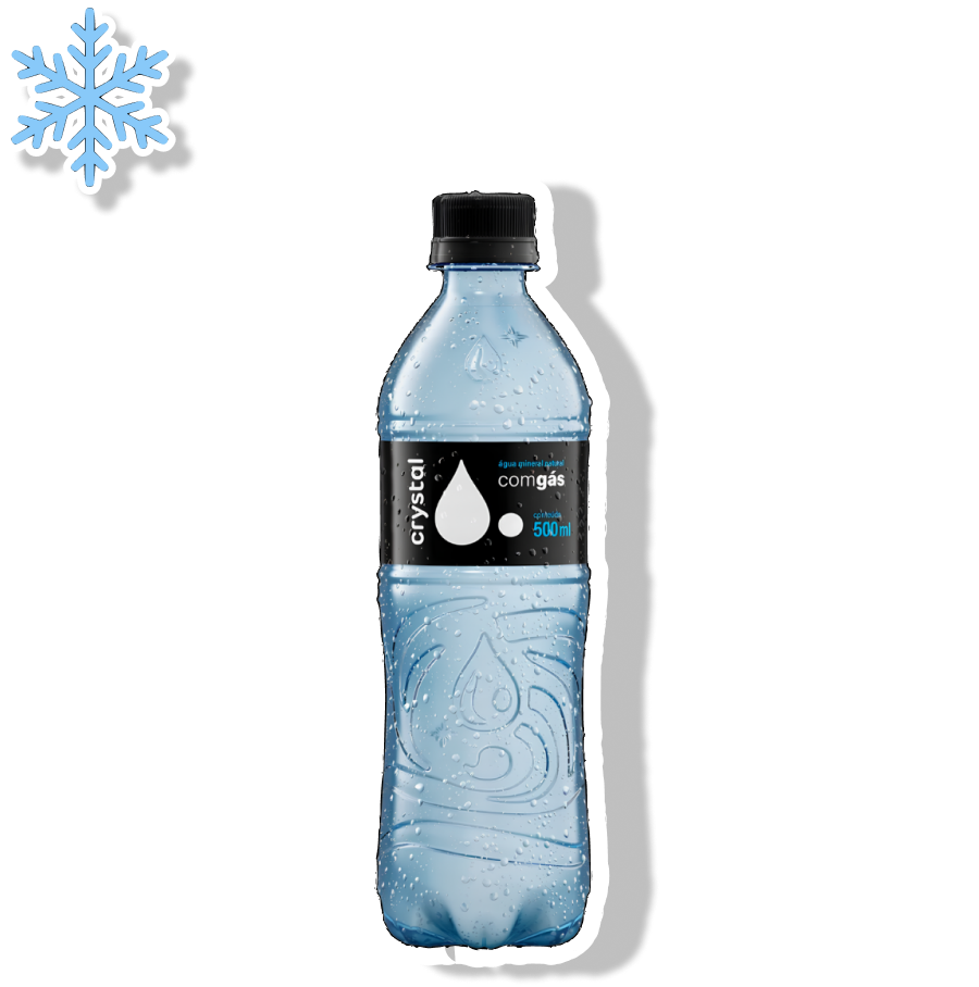 CRYSTAL PET 500ML - ÁGUA COM GÁS