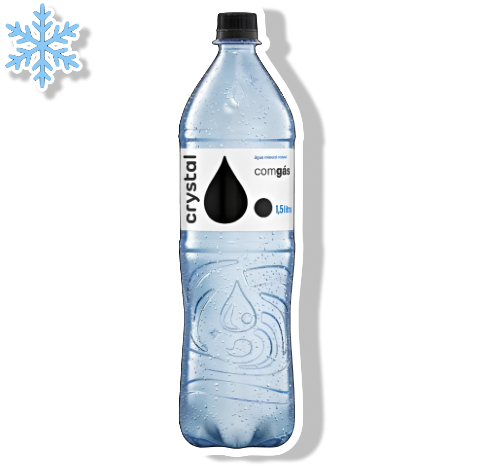 CRYSTAL PET 1.5L - ÁGUA COM GÁS