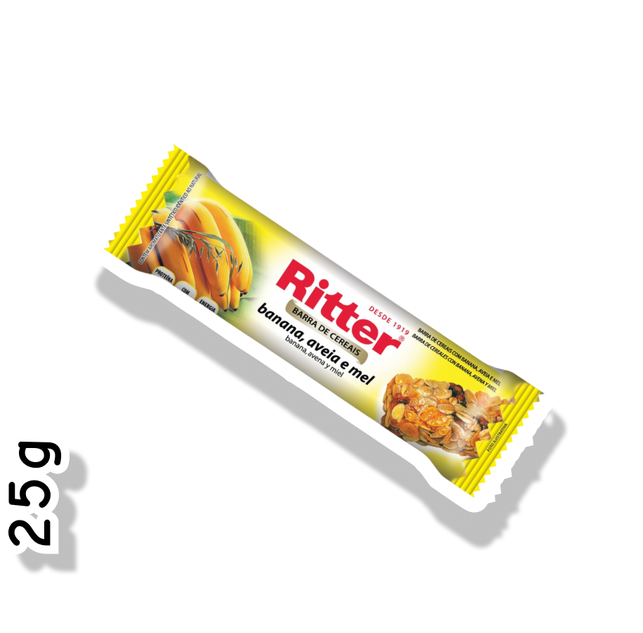 RITTER BARRA DE CEREAL 25G - BANANA, AVEIA E MEL