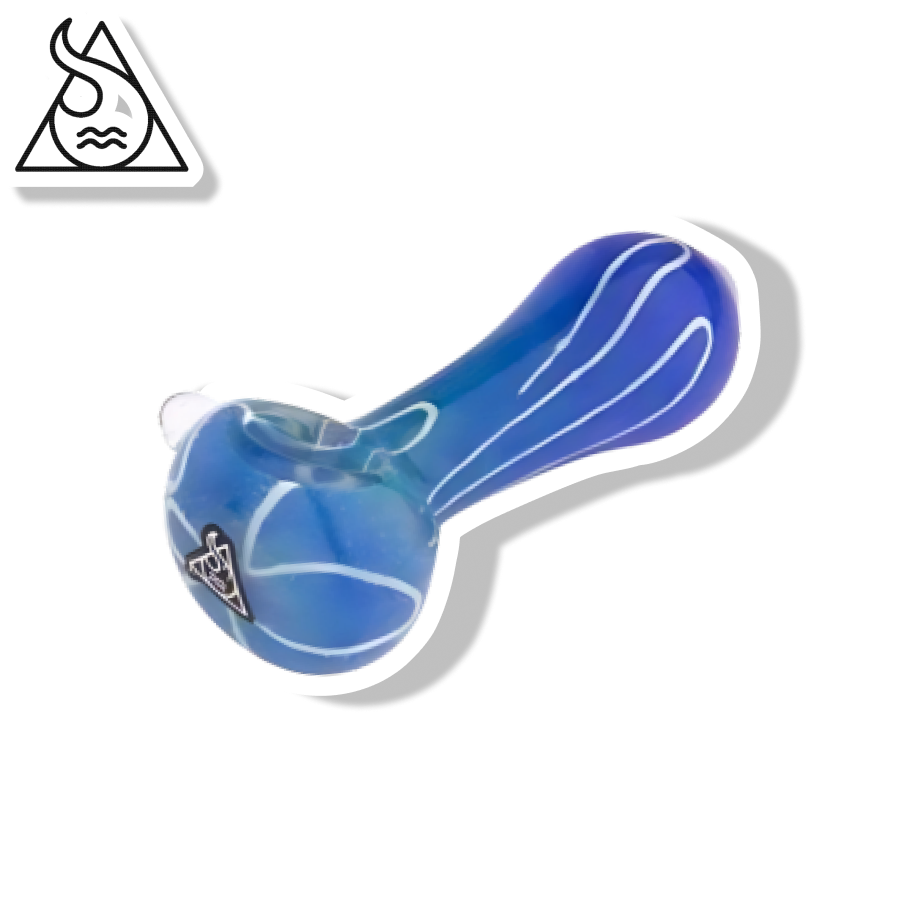 SQUADAFUM GLASS PIPE SPOON OUTSIDE - AZUL