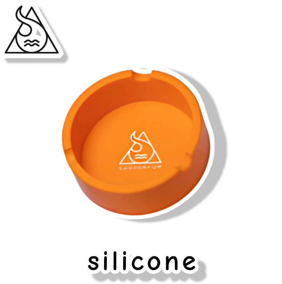SQUADAFUM CINZEIRO SILICONE REDONDO - LARANJA