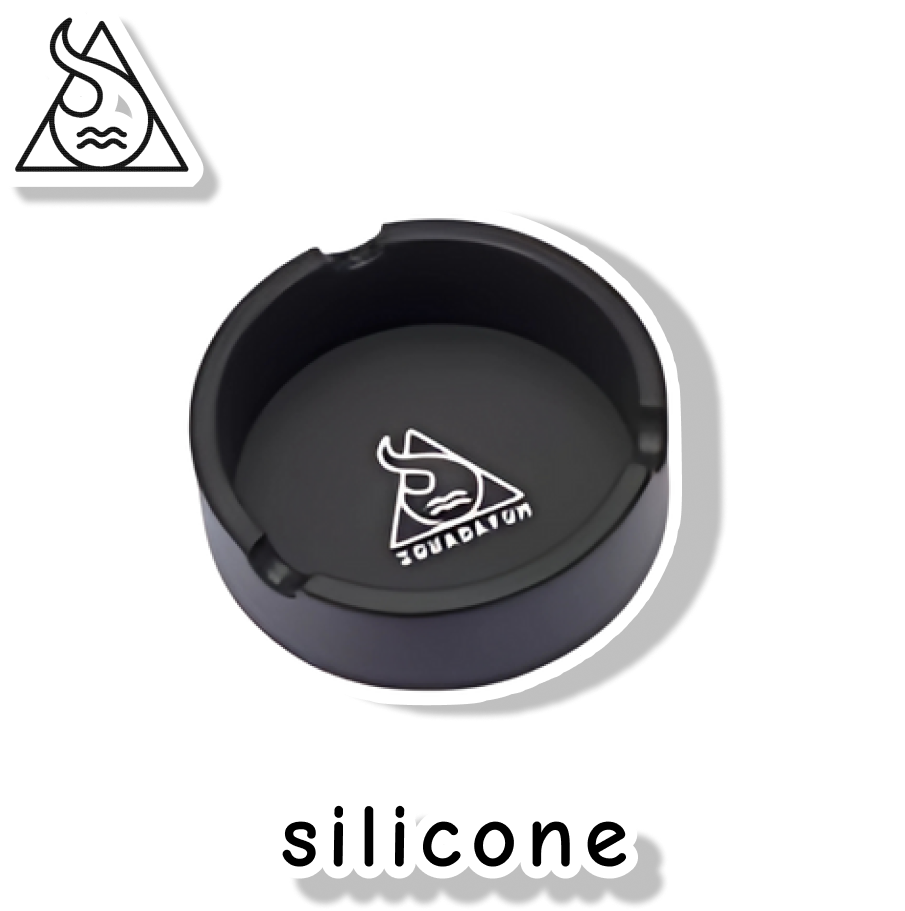 SQUADAFUM CINZEIRO SILICONE REDONDO - PRETO