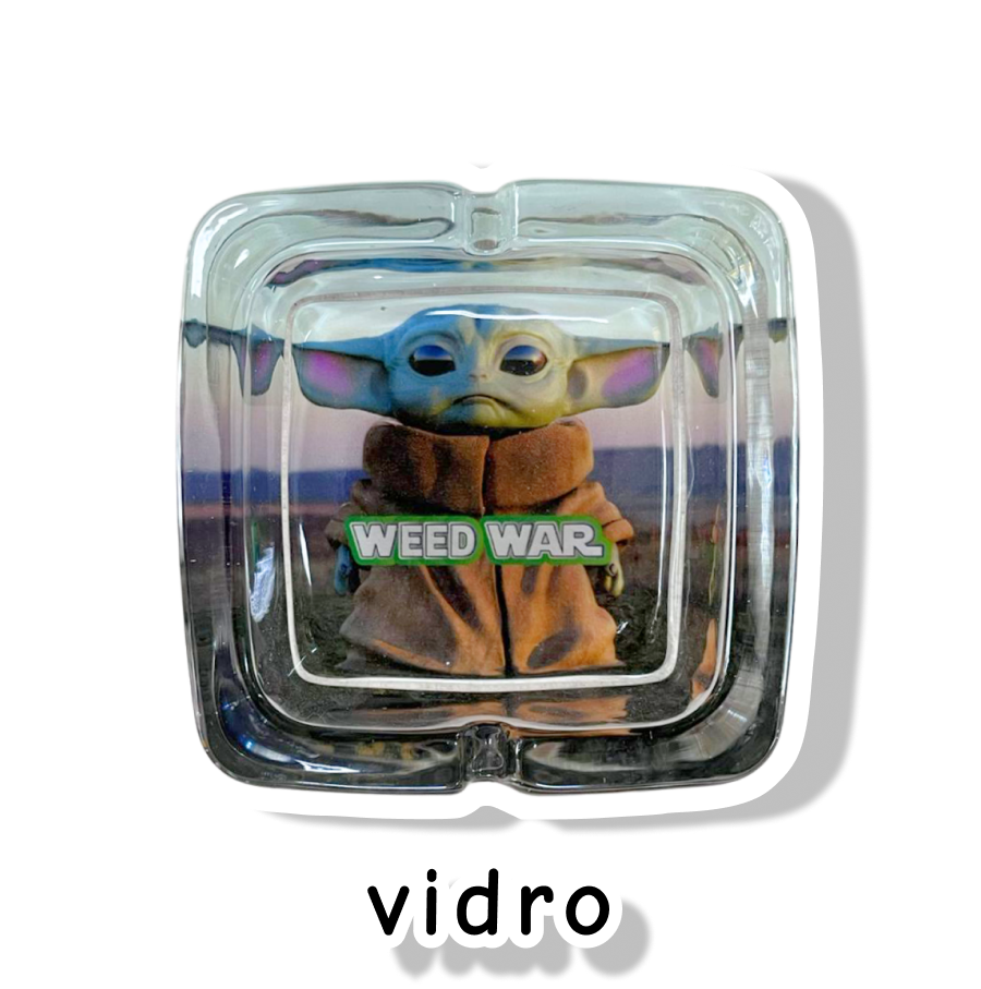 LUXX CINZEIRO DE VIDRO QUADRADO - WEED WAR