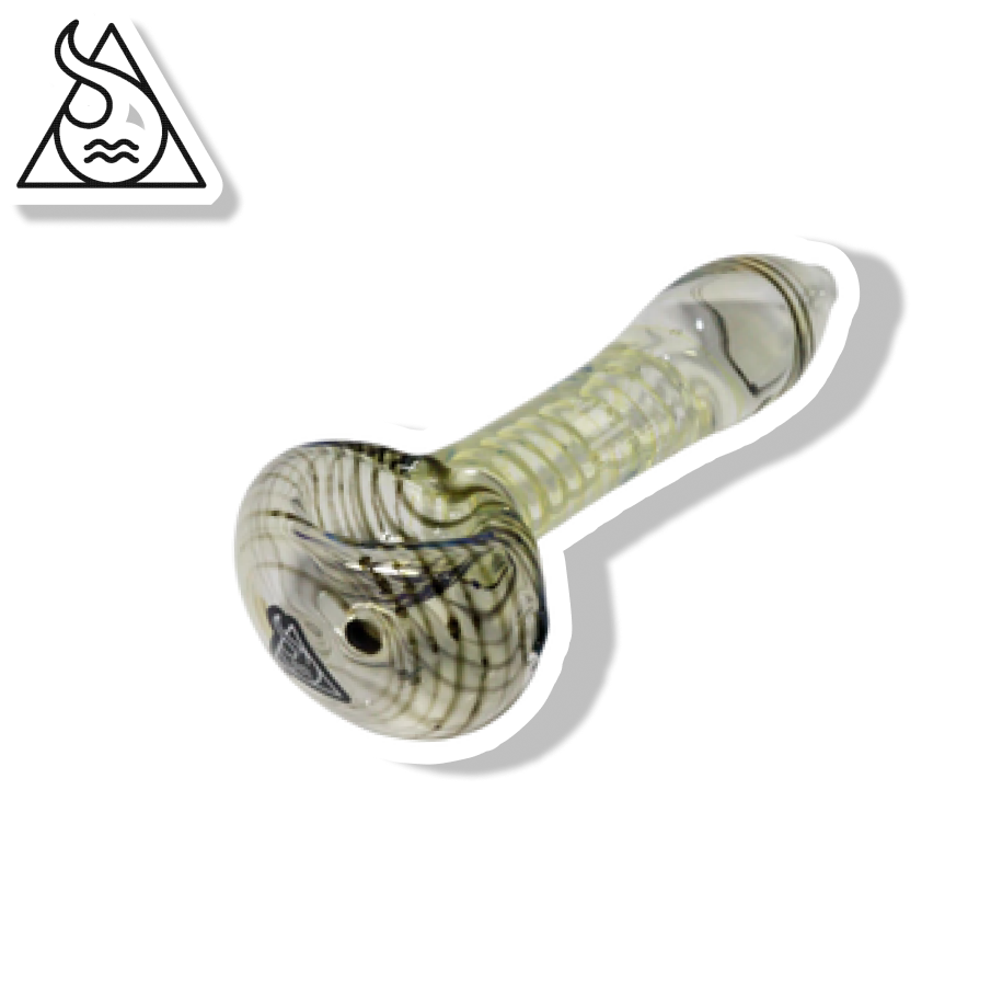 SQUADAFUM GLASS PIPE SPOON OUTSIDE - PRETO