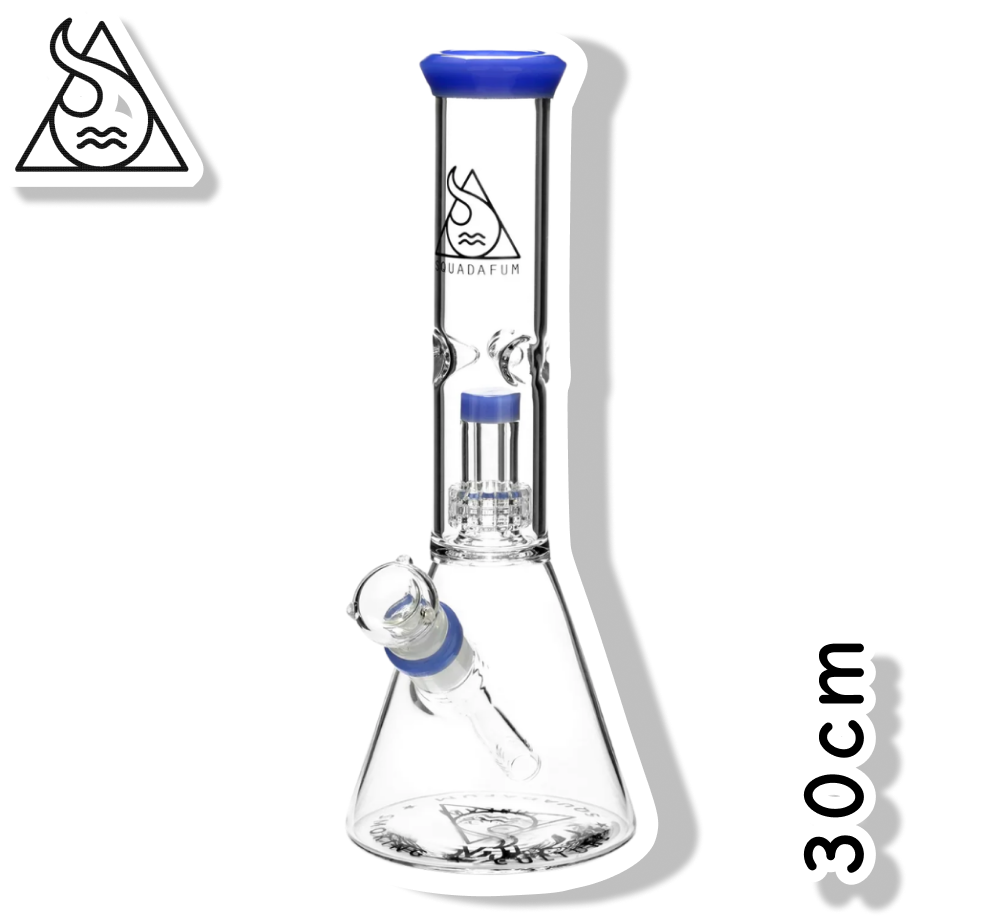 SQUADAFUM BONG DE VIDRO 30CM - PERCOLATOR AZUL