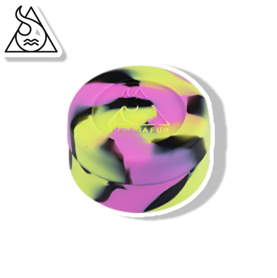 SQUADAFUM CONTAINER SILICONE REDONDO - MIX PRETO ROSA E VERDE