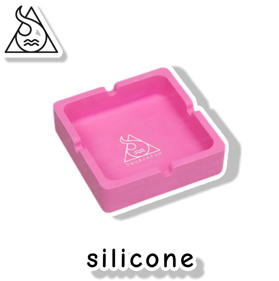 SQUADAFUM CINZEIRO SILICONE QUADRADO - ROSA CLARO