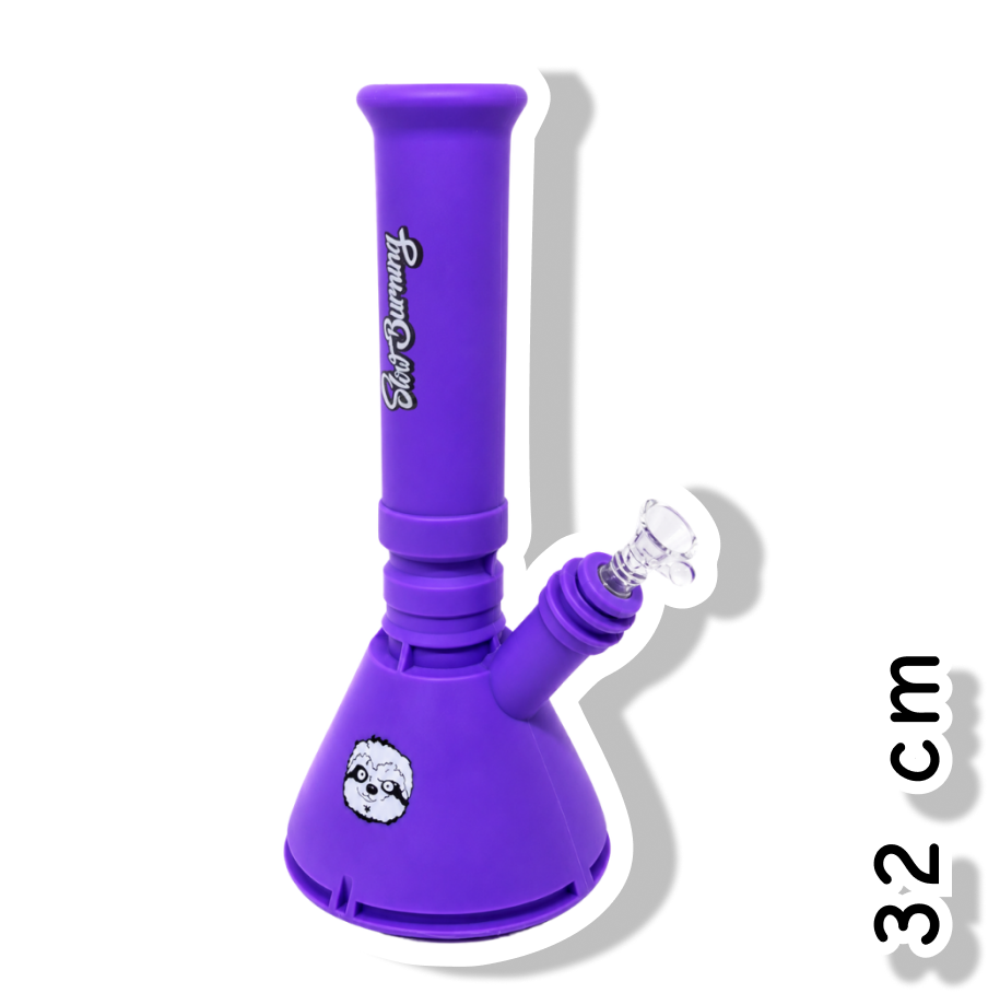 SLOW BURNING BONG DE SILICONE 32CM - ROXO