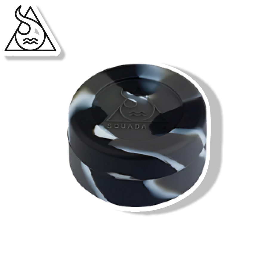 SQUADAFUM CONTAINER SILICONE REDONDO - MIX PRETO BRANCO E CINZA
