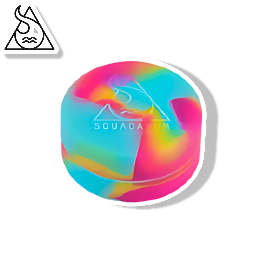 SQUADAFUM CONTAINER SILICONE REDONDO - MIX AZUL AMARELO ROSA