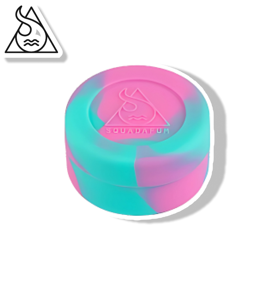SQUADAFUM CONTAINER SILICONE REDONDO - ROSA E VERDE