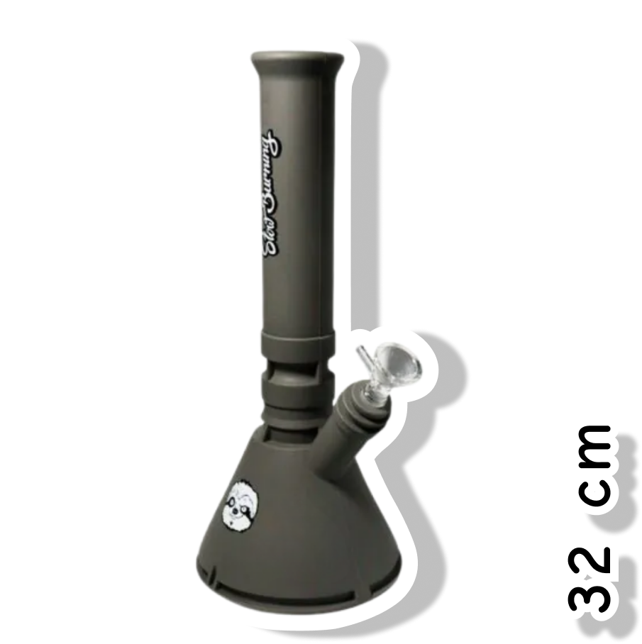 SLOW BURNING BONG DE SILICONE 32CM - CINZA