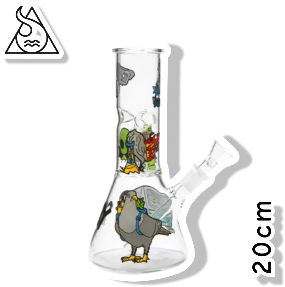 SQUADAFUM BONG DE VIDRO 20CM - ALIEN CITY