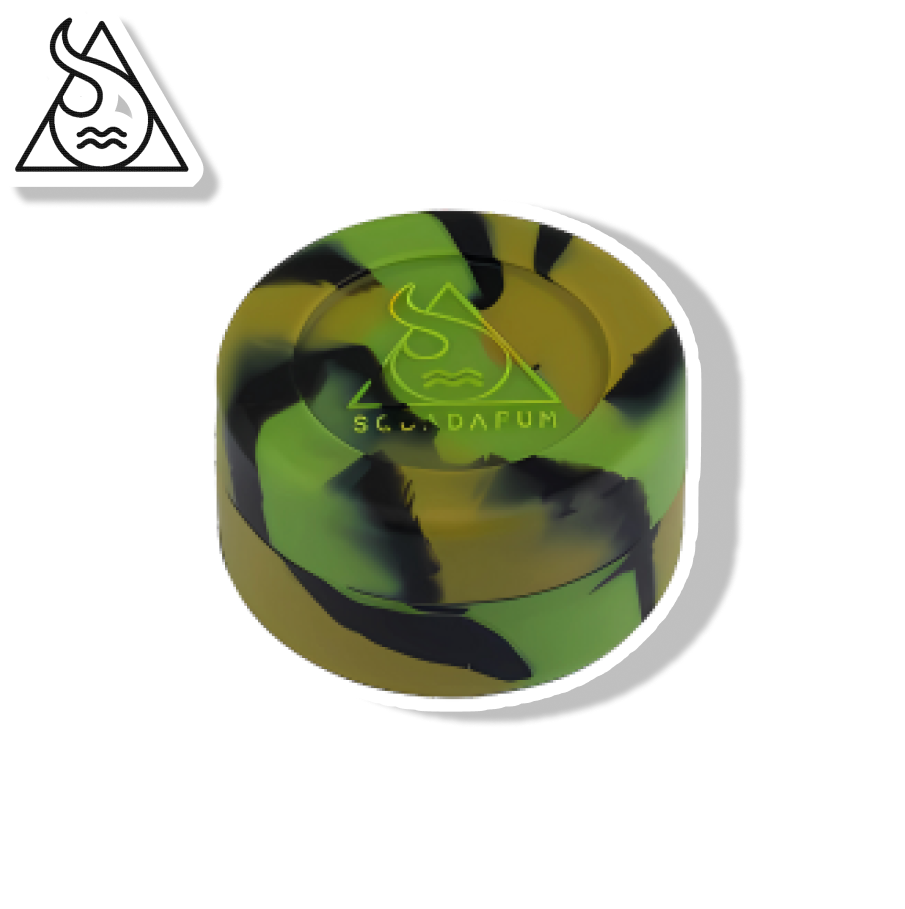 SQUADAFUM CONTAINER SILICONE REDONDO - MIX MUSGO PRETO E VERDE