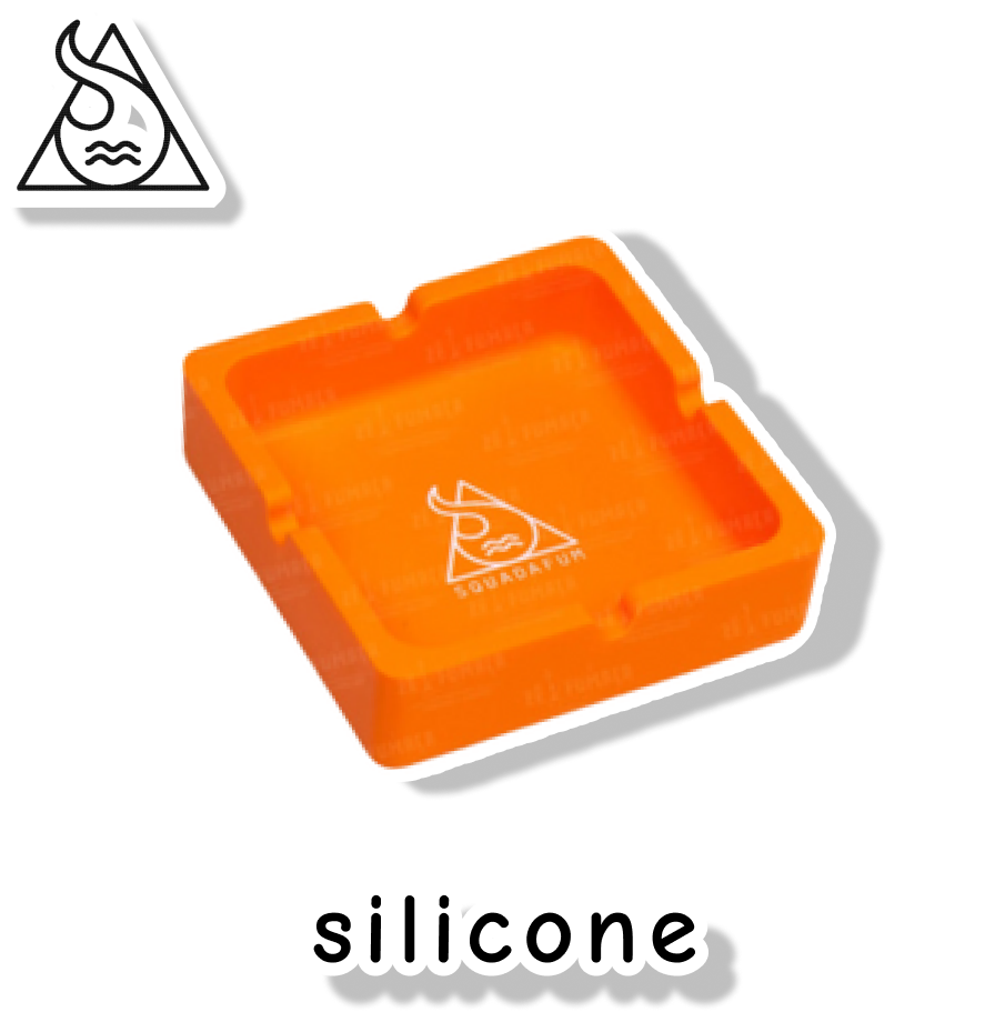 SQUADAFUM CINZEIRO SILICONE QUADRADO - LARANJA