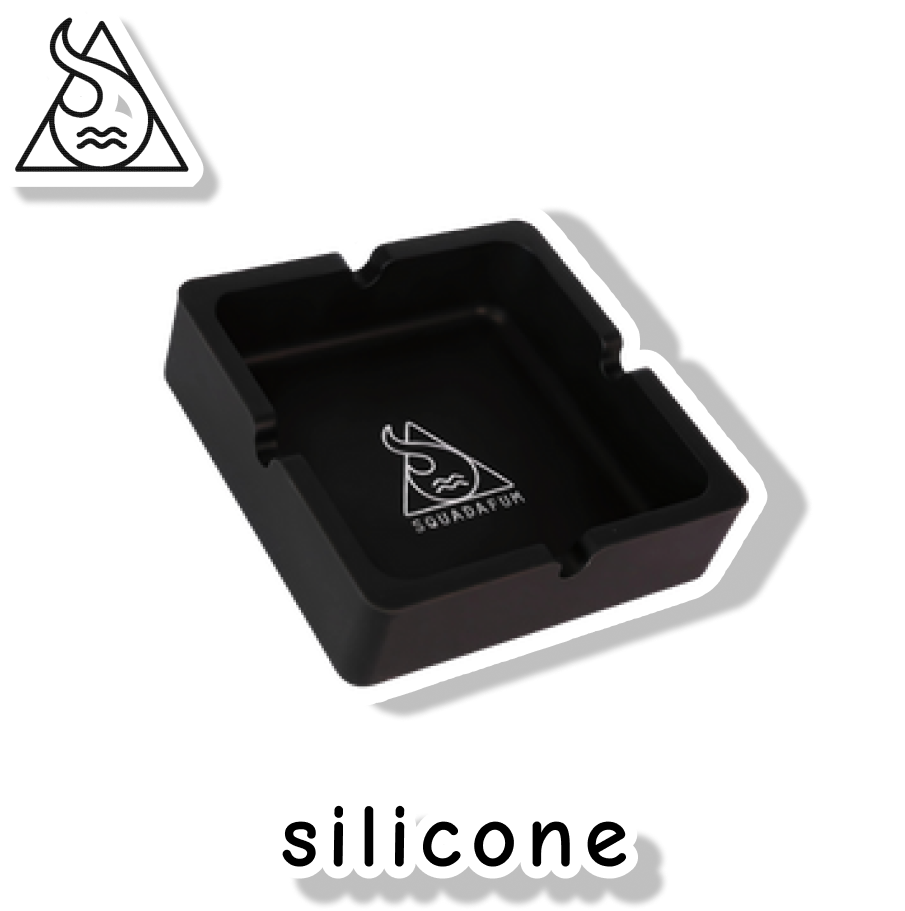 SQUADAFUM CINZEIRO SILICONE QUADRADO - PRETO