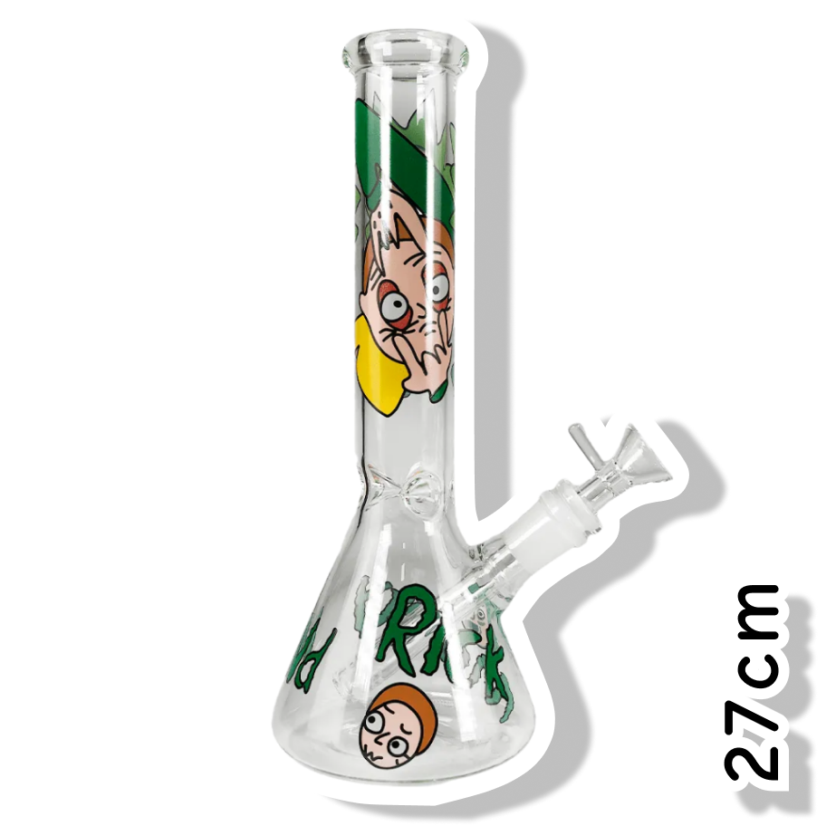 KAE42 BONG DE VIDRO 27CM - RICK AND MORTY