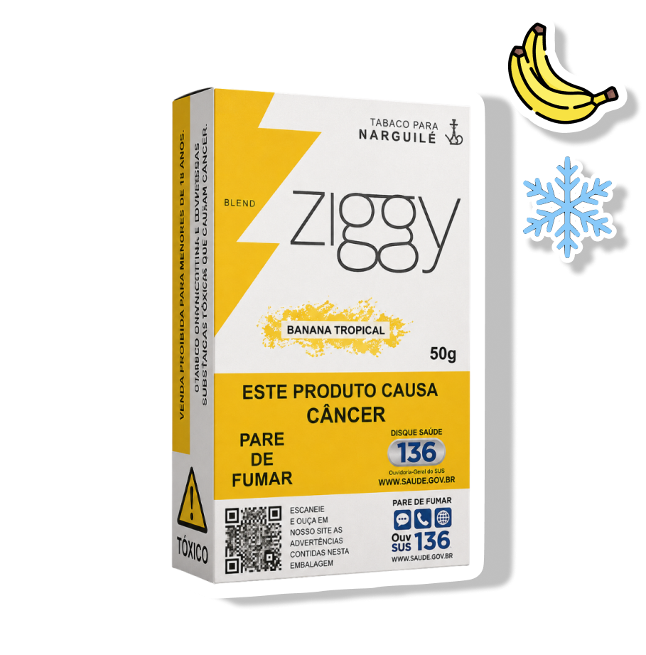 ZIGGY ESSÊNCIA P/ NARGUILÉ - BANANA TROPICAL